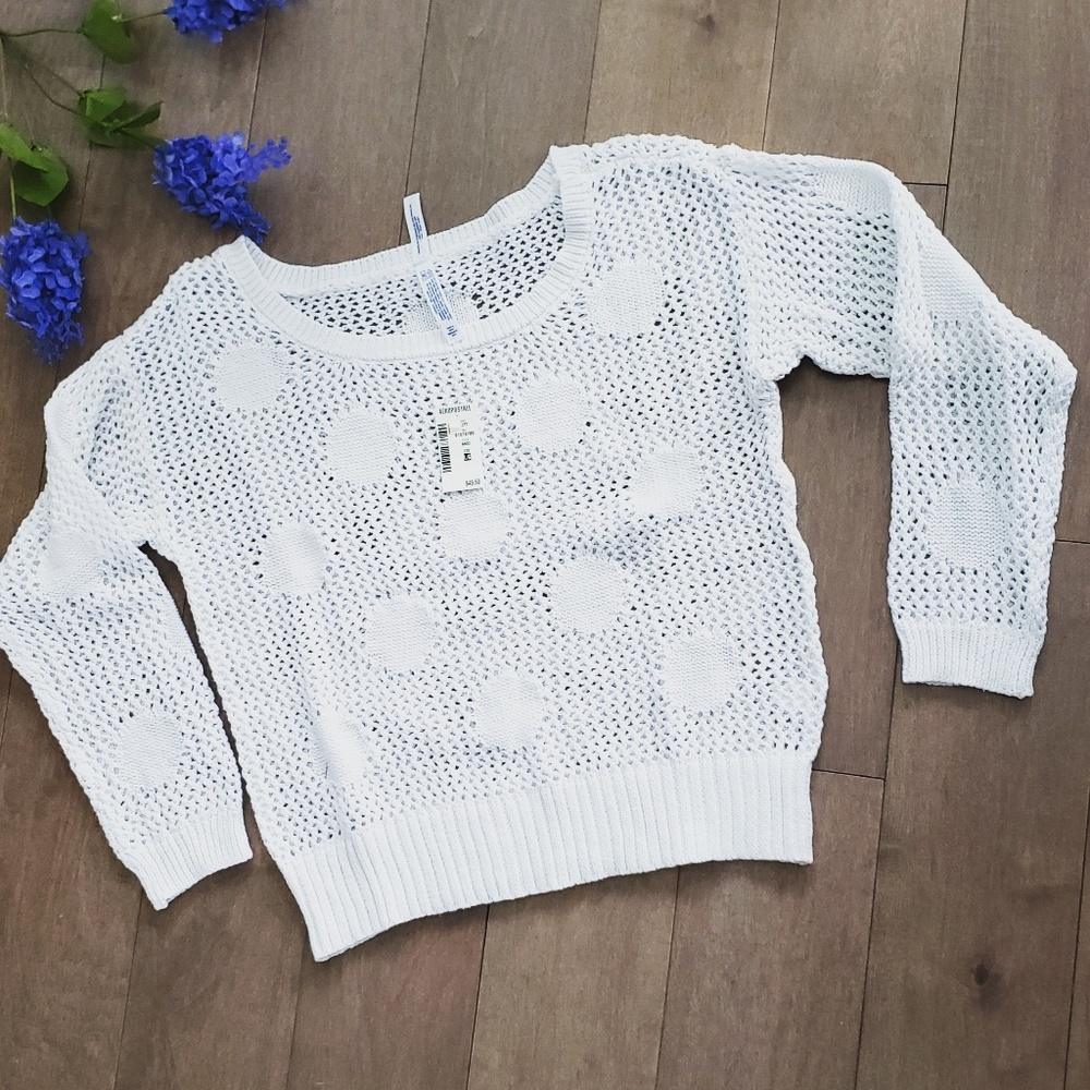 🌷Aeropostale white lightweight sweater NWT